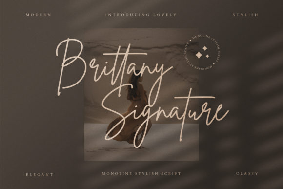Brittany Signature Script for Eye-Catching Branding and Campaign Design