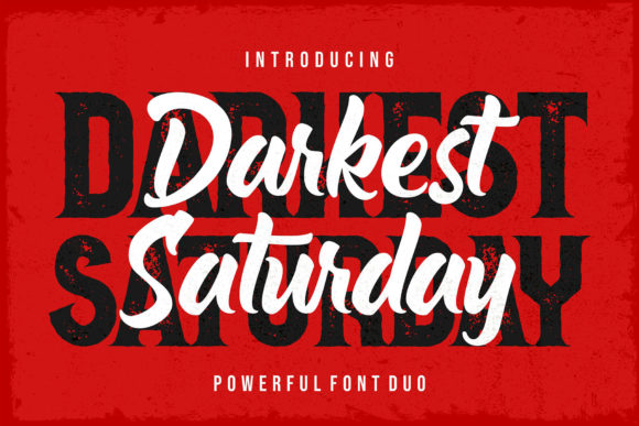 Darkest Saturday Duo: A Blackletter Font for Bold Digital Branding
