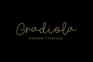 Gradiola: A Script Handwritten Font for Creative Product Design
