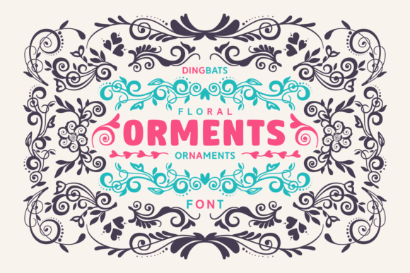 Orments: A Floral Font for Editorial Design and Branding