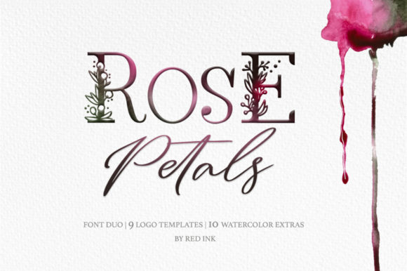 Rose Petals Duo: A Script Handwritten Font for Elegant Branding