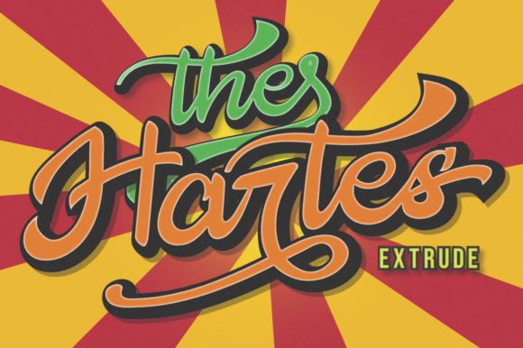 The Hartes: A Bold Vintage Handwritten Font for Retro Branding